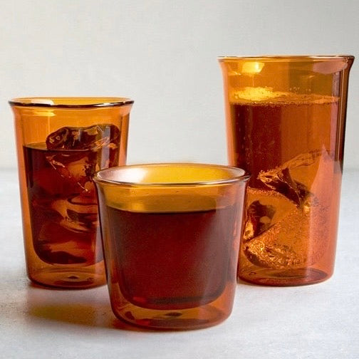 KINTO CAST AMBER Double Wall Glass Cup